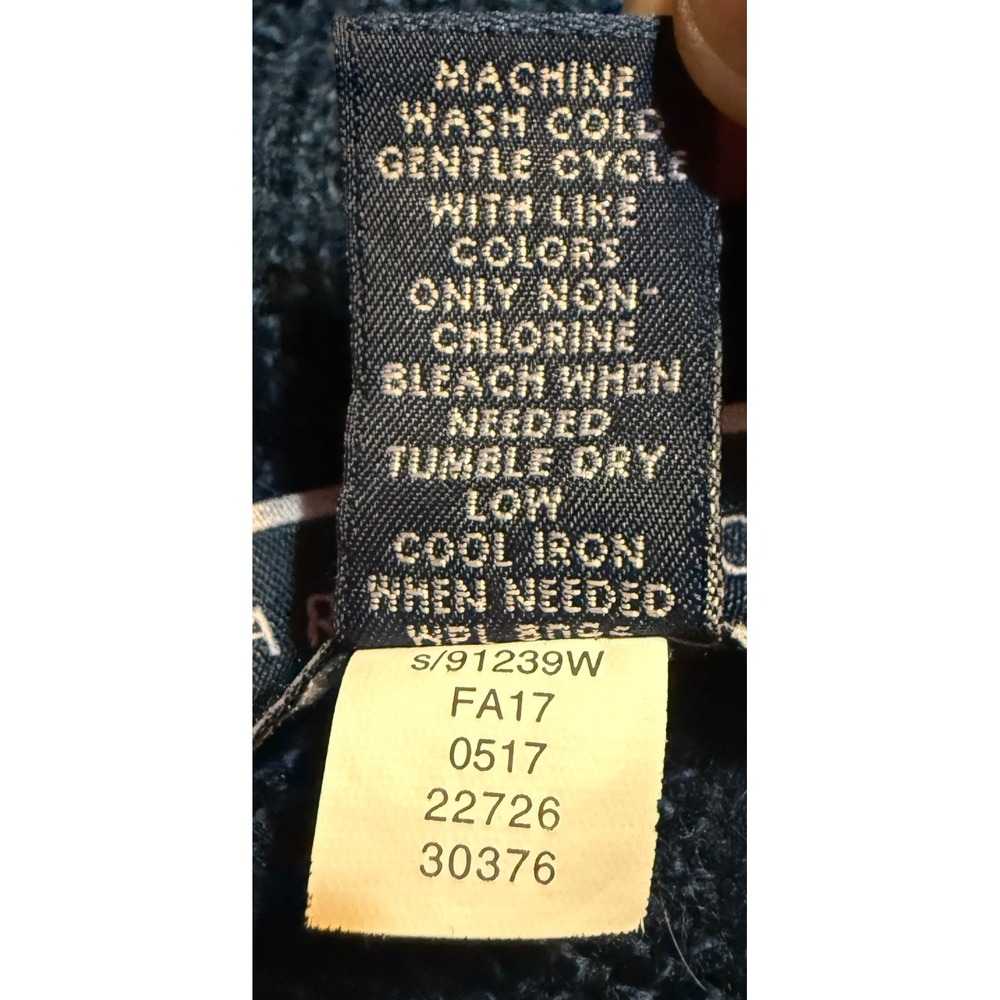 Karen Scott Cardigan Women 2X Teal Blue Button Front Textured Knit Pocket - Picture 5 of 8